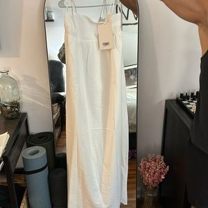 Sabo Skirt Linen White Dress - Size XS